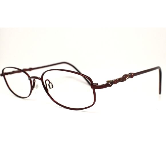 Jessica McClintock JMC 163 Wine 50-17-135mm Eyeglasses FRAMES ONLY - GOOD - READ - Picture 1 of 12